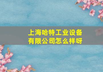 上海哈特工业设备有限公司怎么样呀