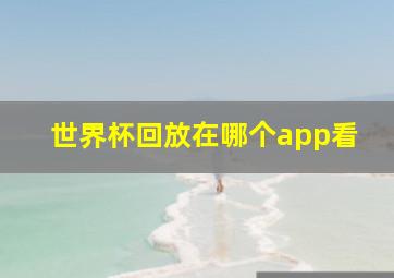 世界杯回放在哪个app看