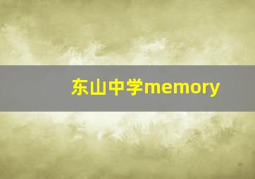 东山中学memory