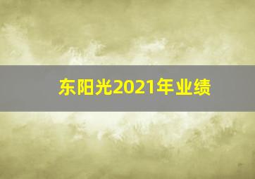 东阳光2021年业绩