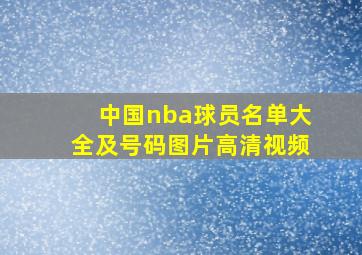 中国nba球员名单大全及号码图片高清视频