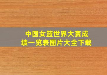 中国女篮世界大赛成绩一览表图片大全下载