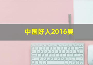 中国好人2016吴