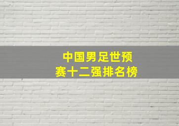 中国男足世预赛十二强排名榜