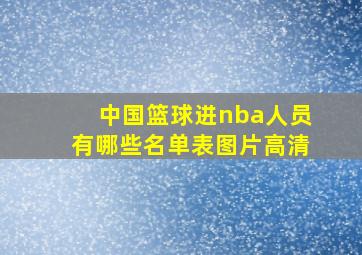 中国篮球进nba人员有哪些名单表图片高清