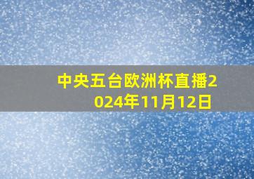 中央五台欧洲杯直播2024年11月12日