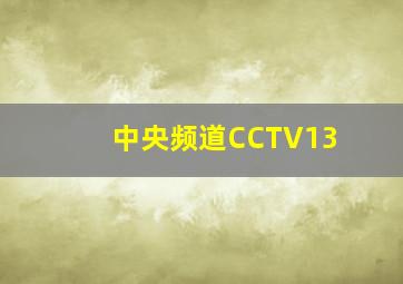 中央频道CCTV13