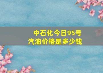 中石化今日95号汽油价格是多少钱