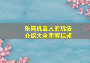 乐高机器人的玩法介绍大全图解视频