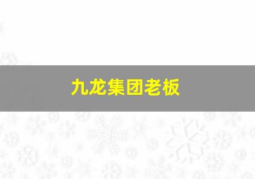 九龙集团老板