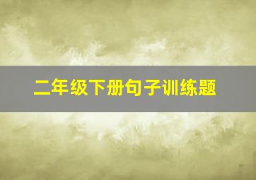 二年级下册句子训练题