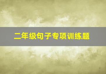 二年级句子专项训练题