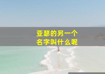 亚瑟的另一个名字叫什么呢