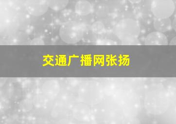 交通广播网张扬