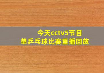 今天cctv5节目单乒乓球比赛重播回放