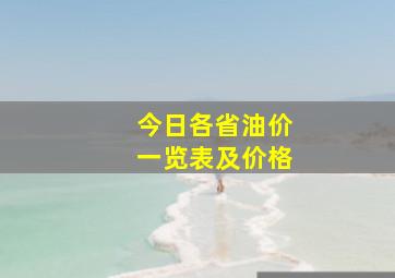 今日各省油价一览表及价格