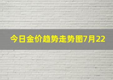 今日金价趋势走势图7月22