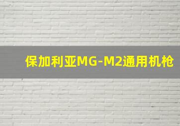 保加利亚MG-M2通用机枪