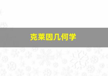 克莱因几何学