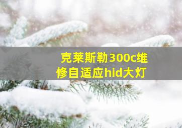 克莱斯勒300c维修自适应hid大灯