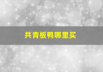 共青板鸭哪里买