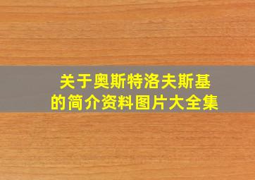 关于奥斯特洛夫斯基的简介资料图片大全集