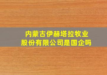 内蒙古伊赫塔拉牧业股份有限公司是国企吗