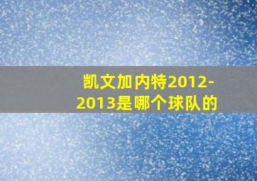 凯文加内特2012-2013是哪个球队的