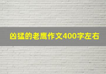 凶猛的老鹰作文400字左右