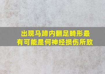 出现马蹄内翻足畸形最有可能是何神经损伤所致