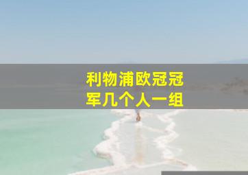 利物浦欧冠冠军几个人一组