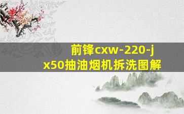 前锋cxw-220-jx50抽油烟机拆洗图解