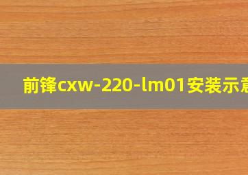 前锋cxw-220-lm01安装示意图