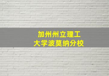 加州州立理工大学波莫纳分校