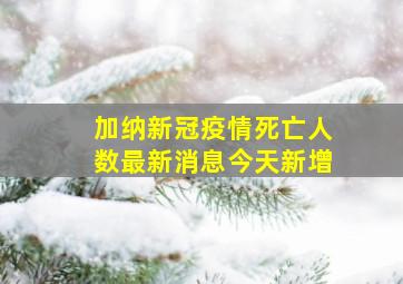 加纳新冠疫情死亡人数最新消息今天新增