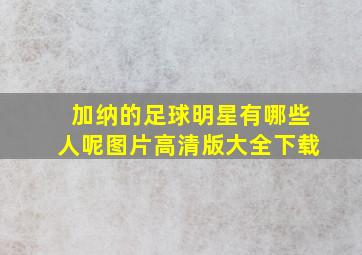 加纳的足球明星有哪些人呢图片高清版大全下载