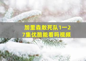 加里森敢死队1一27集优酷能看吗视频