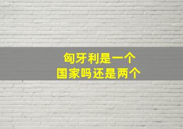 匈牙利是一个国家吗还是两个