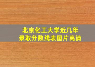 北京化工大学近几年录取分数线表图片高清