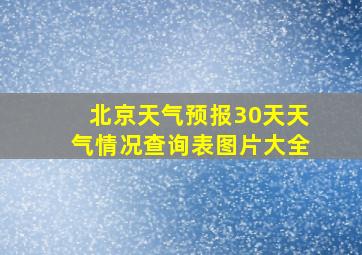 北京天气预报30天天气情况查询表图片大全