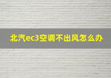 北汽ec3空调不出风怎么办