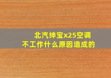 北汽绅宝x25空调不工作什么原因造成的