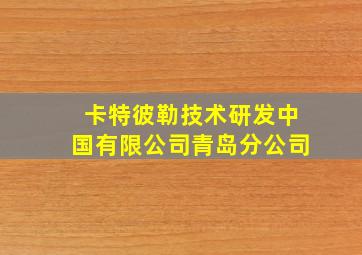 卡特彼勒技术研发中国有限公司青岛分公司