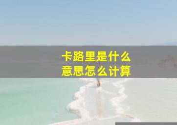 卡路里是什么意思怎么计算