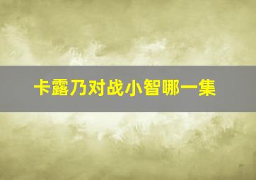 卡露乃对战小智哪一集