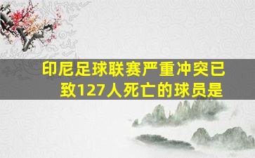 印尼足球联赛严重冲突已致127人死亡的球员是