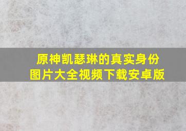 原神凯瑟琳的真实身份图片大全视频下载安卓版