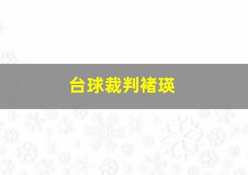 台球裁判褚瑛