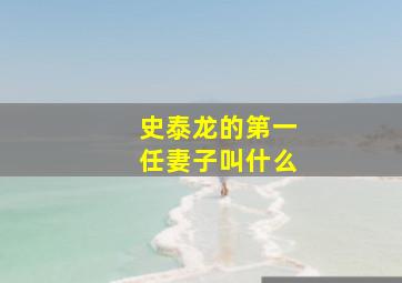 史泰龙的第一任妻子叫什么