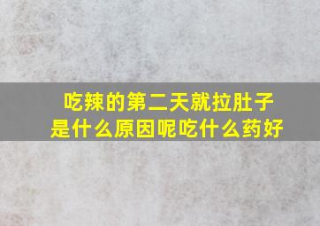 吃辣的第二天就拉肚子是什么原因呢吃什么药好